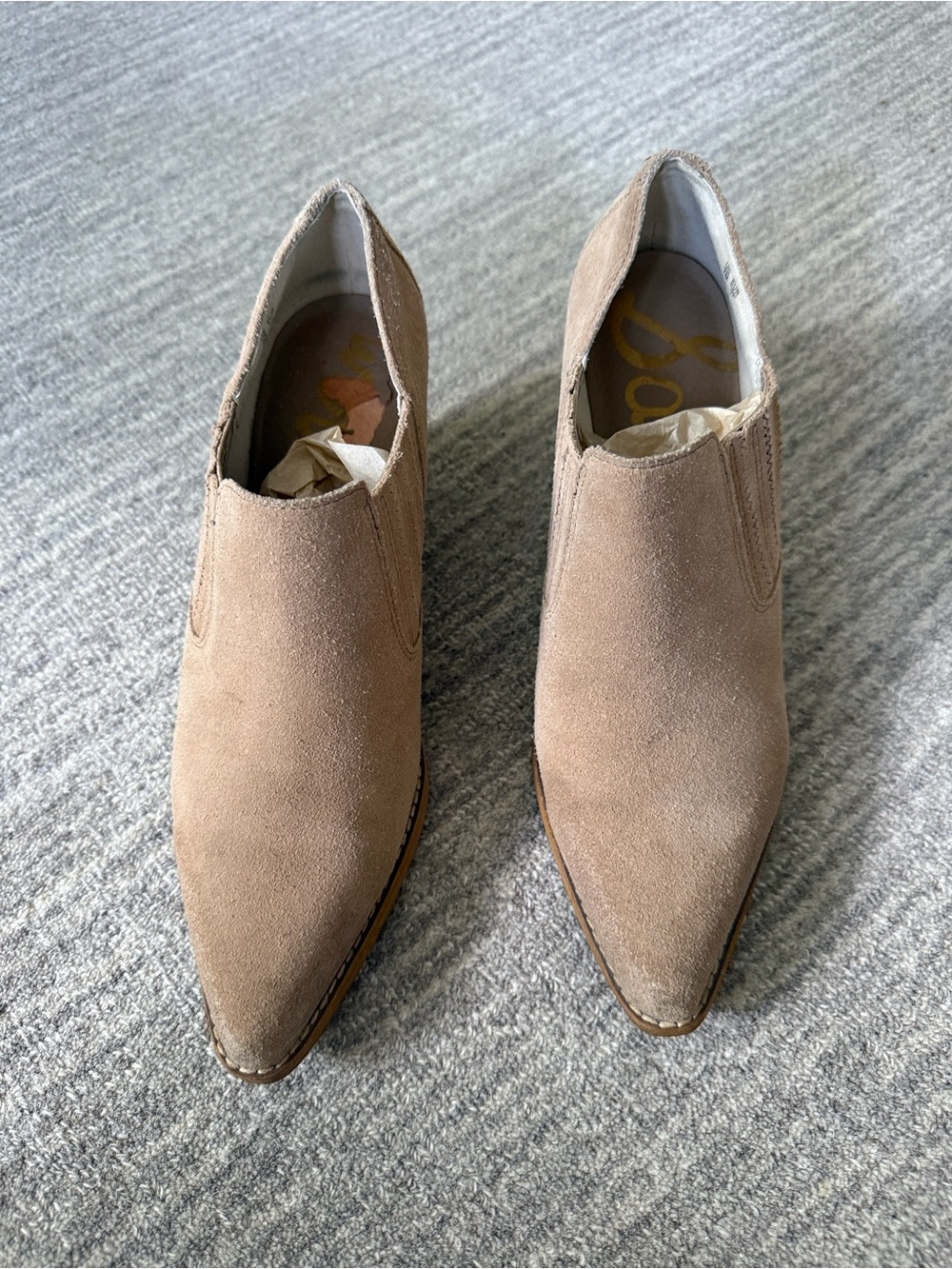 Sam Edelman Walton Suede Pointed-Toe Western Booties